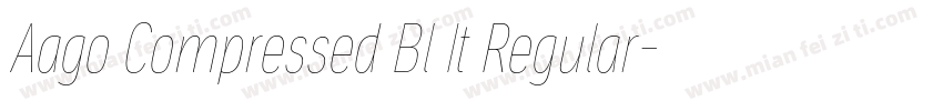 Aago Compressed Bl It Regular字体转换